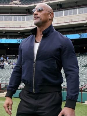 XFL 2023 Dwayne Johnson Blue Bomber Jacket