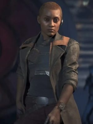 Video Game Star Wars Outlaws Vail Distressed Gray Long Coat