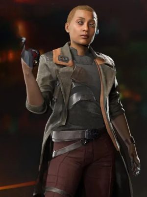 Video Game Star Wars Outlaws Vail Distressed Gray Long Coat