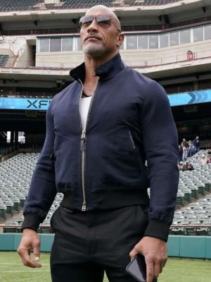 XFL 2023 Dwayne Johnson Blue Bomber Jacket