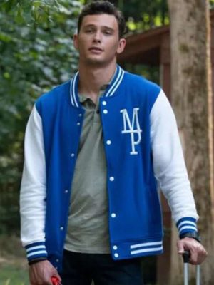 Cooper Koch They/Them Blue Varsity Jacket
