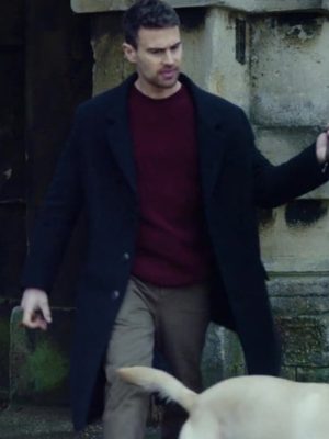 Eddie Halstead The Gentlemen 2024 Theo James Blue Wool Trench Coat