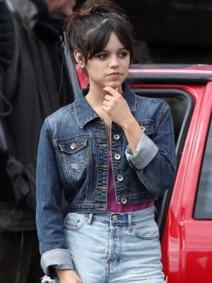 Jenna Ortega Finestkind 2023 Mabel Blue Denim Jacket