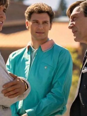 Cooper Koch Monsters The Lyle And Erik Menendez Story Erik Aqua Blue Cotton Jacket