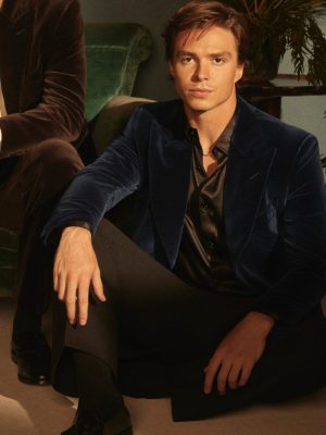 Nicholas Alexander Chavez Blue VelvetĀ Blazer