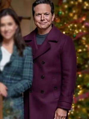 Brad A Merry Scottish Christmas 2023 Scott Wolf Purple Wool Coat