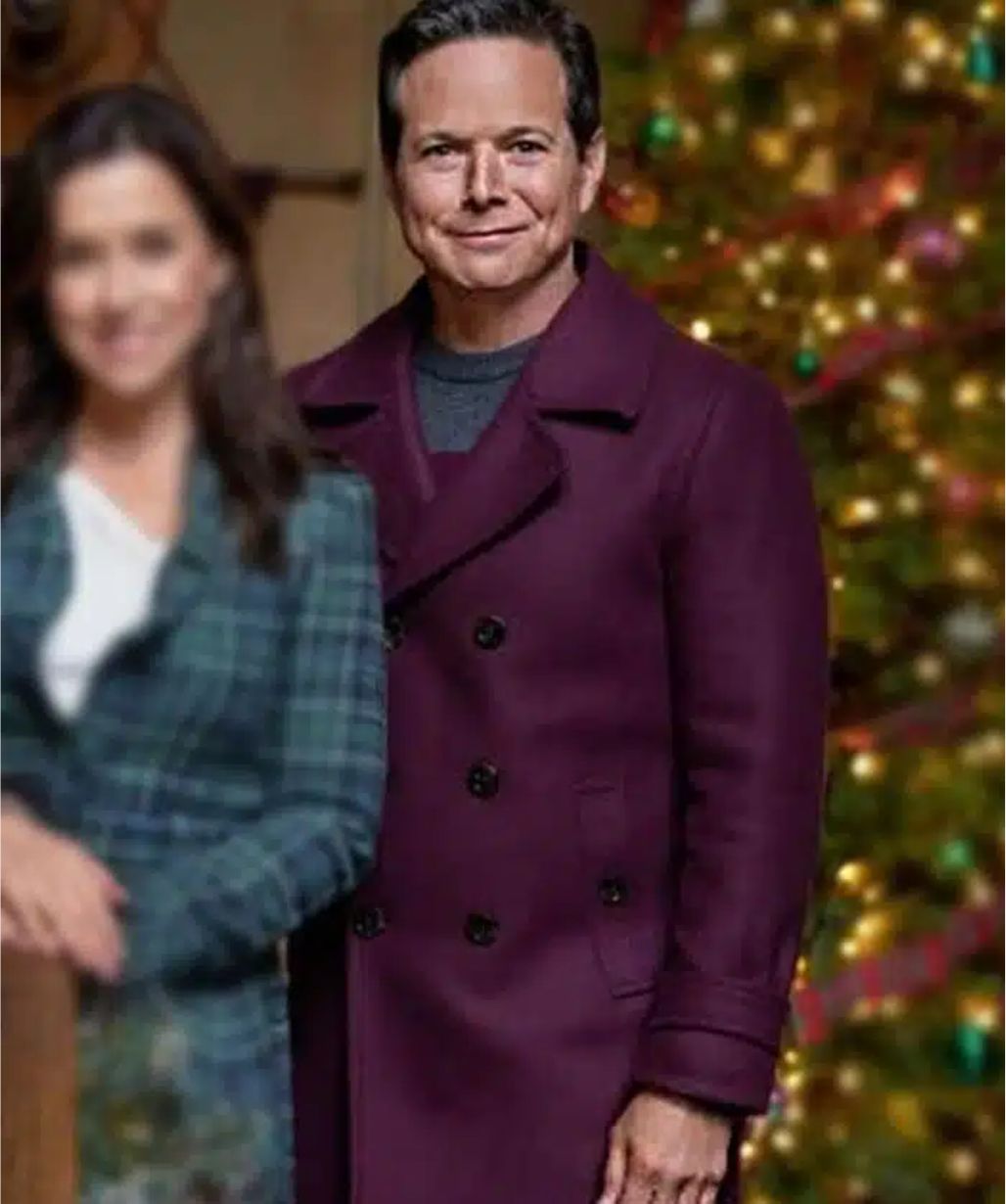 Brad A Merry Scottish Christmas 2023 Scott Wolf Purple Wool Coat