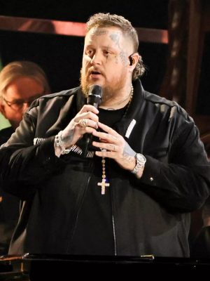 American Rapper Jelly Roll CMA Awards 2024 Black Fleece Jacket
