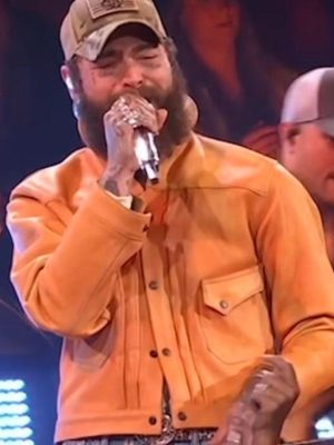 American Rapper Post Malone Brown Leather Jacket