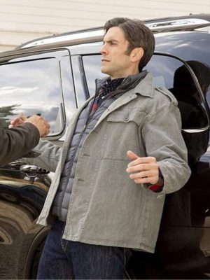 Wes Bentley Yellowstone Jamie Dutton Grey Cotton Jacket
