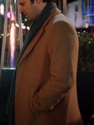 Jake Epstein Sincerely Truly Christmas Robert Riley Brown Wool Coat