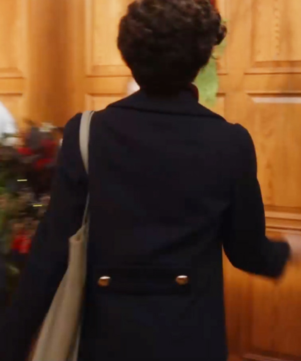 Katie Findlay Sealed With A List 2024 Carley Blue Wool Coat