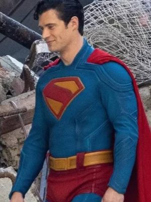 Clark Kent Superman 2025 David Corenswet Blue Leather Jacket