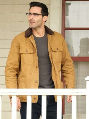 Tyler Hoechlin Superman And Lois 2022 Clark Kent Brown Cotton Jacket