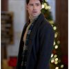Corey Sevier The Christmas Charade 2024 Movie Josh Black Wool Coat