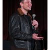 Elon Musk Brown Shearling Leather Jacket