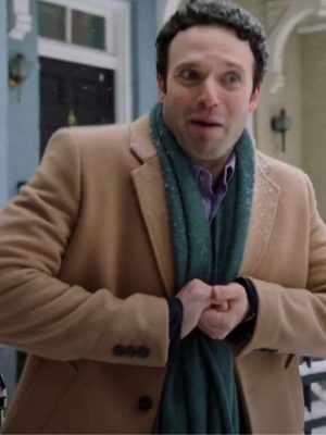Jake Epstein Sincerely Truly Christmas Robert Riley Brown Wool Coat