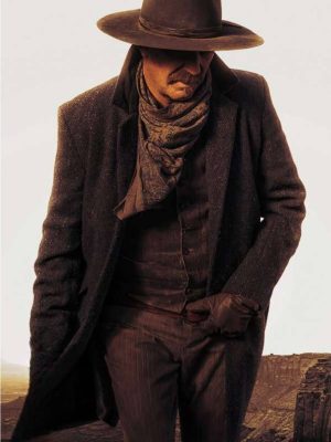 Kevin Costner Horizon An American Saga Brown Wool Coat