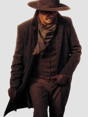 Kevin Costner Horizon An American Saga Brown Wool Coat