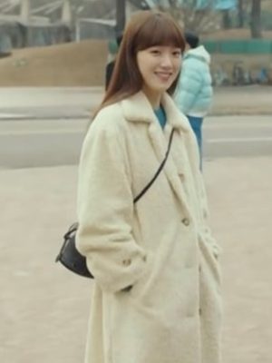 Lee Sung-Kyung Shooting Stars 2022 Oh Han-Byul Beige Fleece Coat