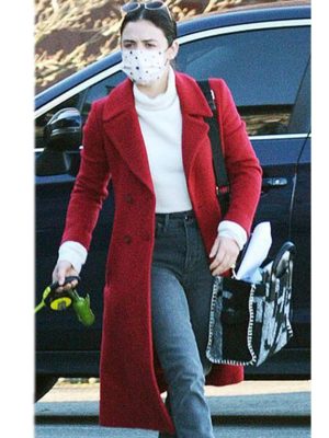 Lucy Hale The Hating Game Lucy Hutton Red Wool Coat