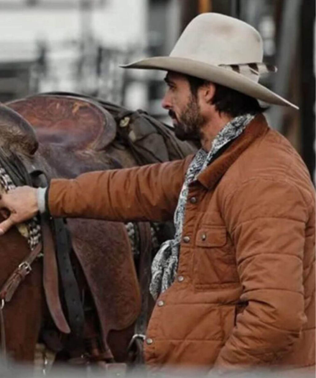 Ryan Bingham Yellowstone Brown Cotton Jacket - Image 2