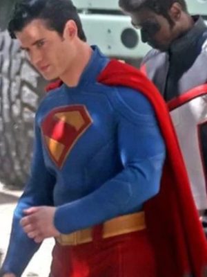 Clark Kent Superman 2025 David Corenswet Blue Leather Jacket