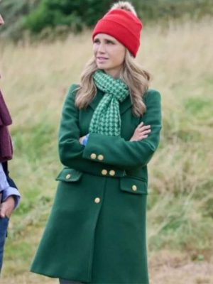 Fiona Gubelmann Tis The Season To Be Irish 2024 Rose Walsh Green Wool Coat