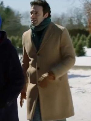 Jake Epstein Sincerely Truly Christmas Robert Riley Brown Wool Coat