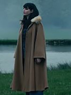 Susie Glass The Gentlemen 2024 Kaya Scodelario Brown Wool Shearling Coat