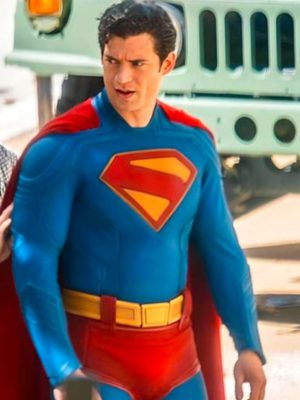 Clark Kent Superman 2025 David Corenswet Blue Leather Jacket