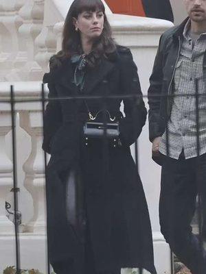 Susie Glass The Gentlemen 2024 Kaya Scodelario Black Wool Coat