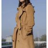 Susie Glass The Gentlemen 2024 Kaya Scodelario Brown Wool Trench Coat