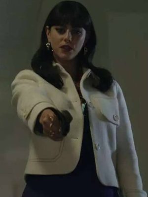 Susie Glass The Gentlemen White Wool Jacket