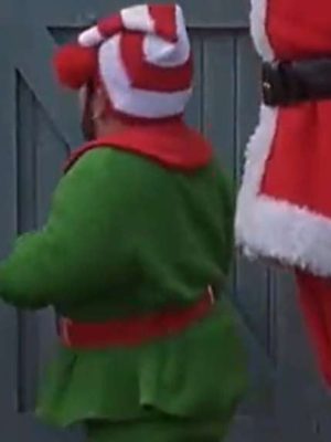 Danny Woodburn Jingle All The Way Tony The Elf Green Wool Coat