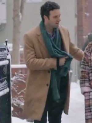 Jake Epstein Sincerely Truly Christmas Robert Riley Brown Wool Coat