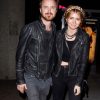 Aaron Paul Arcade Fire Concert Black Leather Jacket