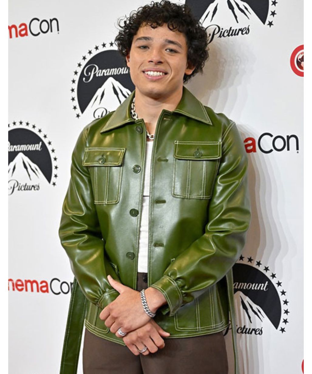 Anthony Ramos Green Leather Jacket - Image 3