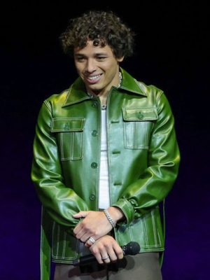 Anthony Ramos CinemaCon 2023 Green Leather Jacket