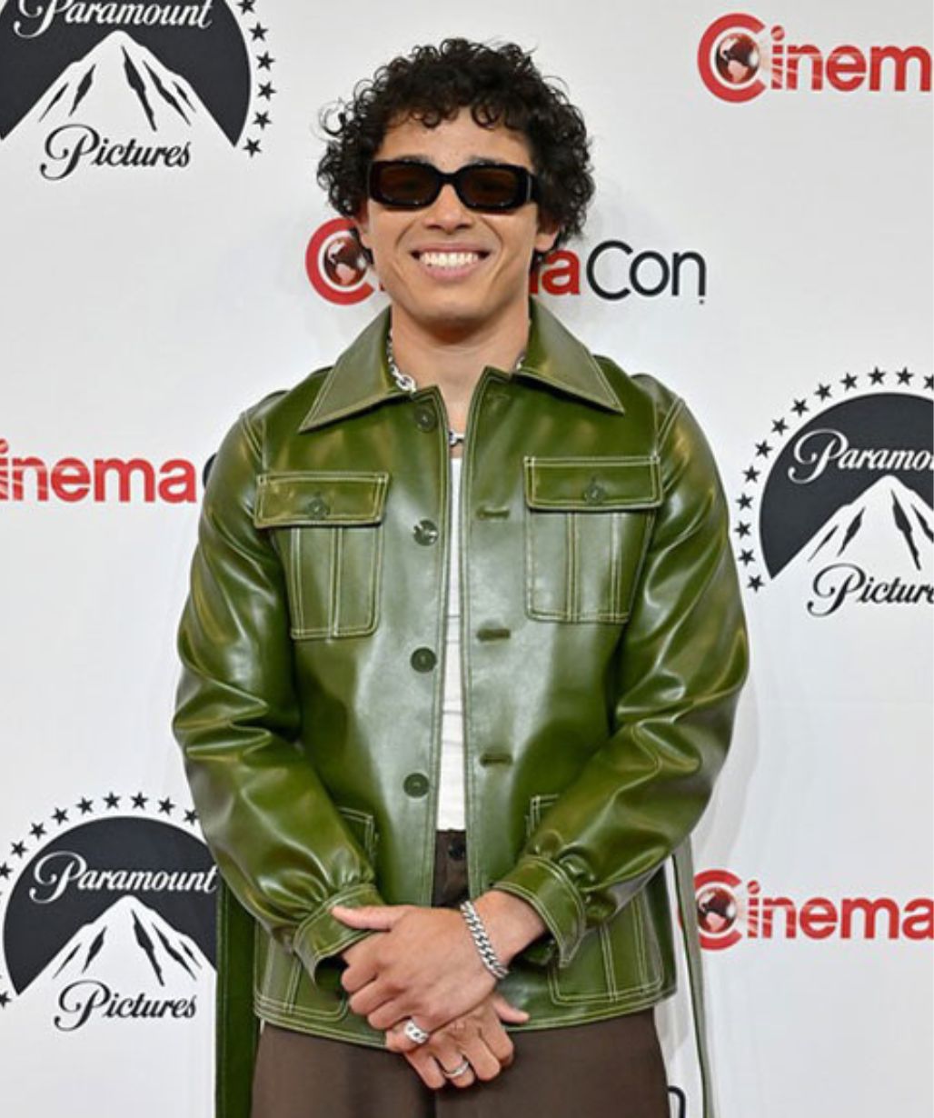 Anthony Ramos CinemaCon 2023 Green Leather Jacket