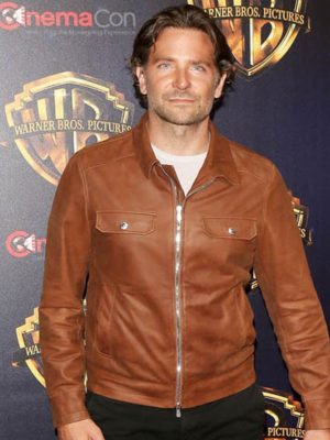 Bradley Cooper A Star Is Born Trailer Brown Leather Jacket