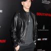 Eminem Red Carpet 2015 Black Leather Bomber Jacket