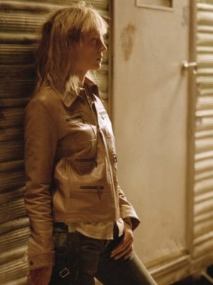 Kill Bill 2 The Bride Uma Thurman Brown Leather Jacket