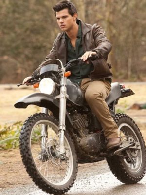 Taylor Lautner The Twilight Saga Brown Leather Jacket