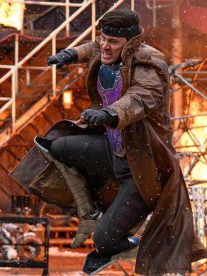 Channing Tatum Gambit Deadpool And Wolverine Brown Leather Coat