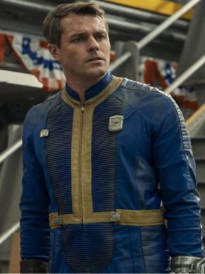 Chet Fallout 2024 Dave Register Blue Leather Jacket
