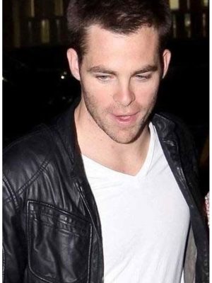 Chris Pine Star Trek 2009 Black Leather Jacket