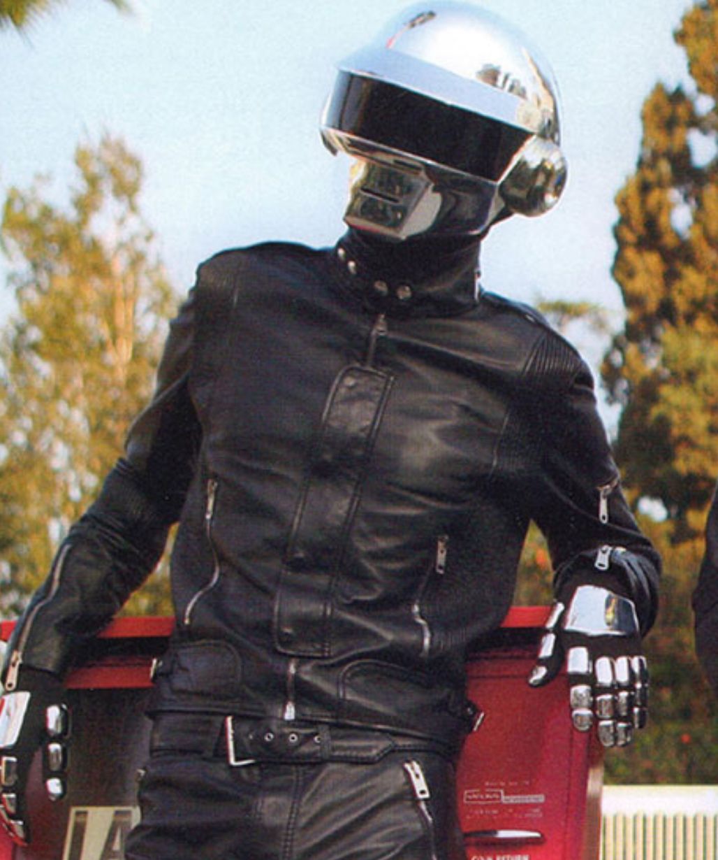 Daft Punk Electroma 1993 Black Leather Biker Jacket