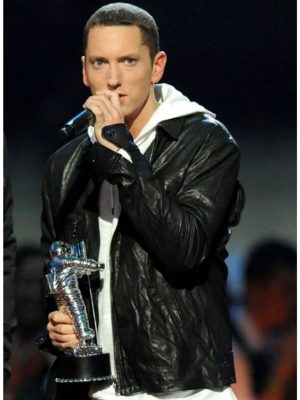 Eminem MTV Video Music Awards 2009 Black Leather Jacket
