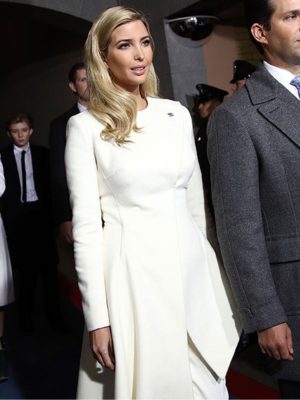 Ivanka Trump Inauguration White Wool Coat